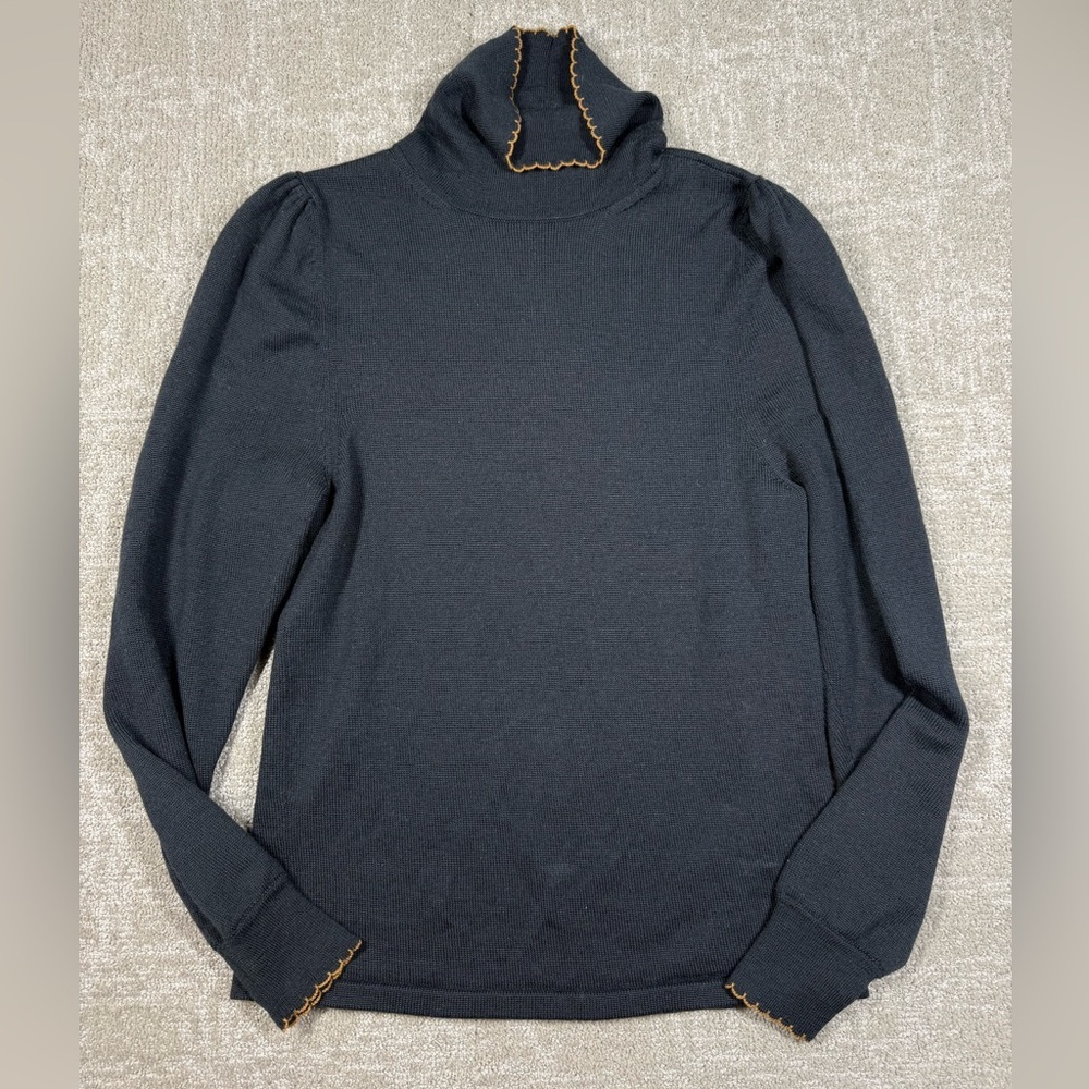 Misha And Puff Frankie Turtleneck Carbon 100% Merino Wool Made in Peru Size Smal
